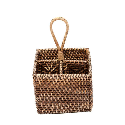 De rotan bestekbak N°4 - Natuurlijk bruin