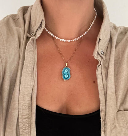Turquoise Druzy Agaat Ketting – kracht & zelfvertrouwen