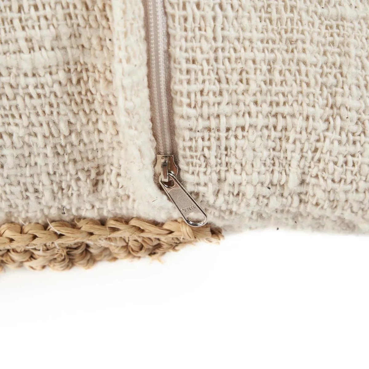 De Raffia Stempel Kussenhoes - Natuurlijk – Bazar Bizar Living (foto 6 van 9)