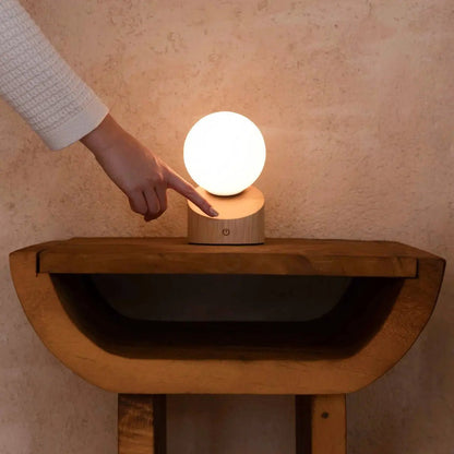 Morris lichtbruine oplaadbare lamp
