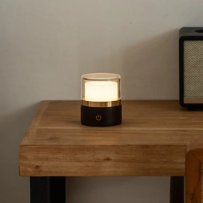 Leo Donkerbruine Oplaadbare Lamp