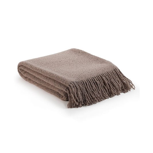 Wollen bouclé plaid Paris - cappuccino – MoST Blankets