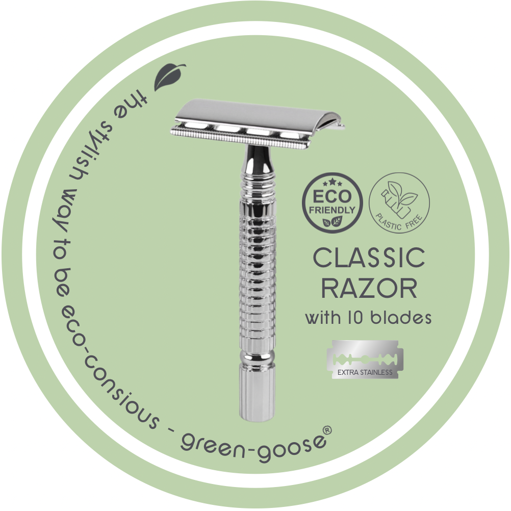 Green-Goose Klassieke Scheerset – Zilver