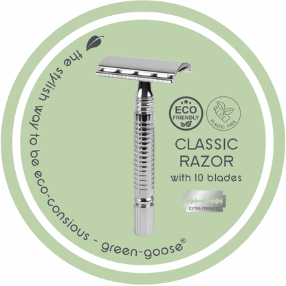 Green-Goose Klassieke Scheerset – Zilver