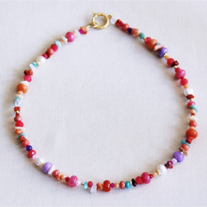 Gemengde kralenketting - kleurenmix