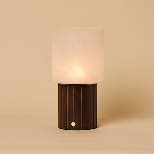 Ingmar Dark Brown Rechargeable Table Lamp | Cordless, 3 Light Colors & Dimmable