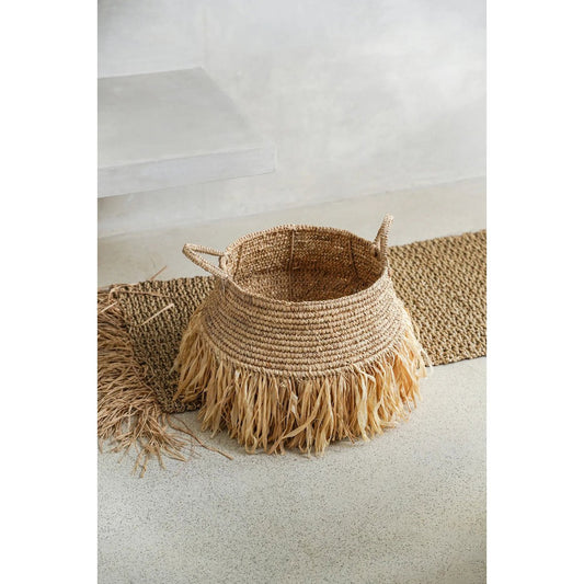 De raffia luxe manden - natuurlijk - groot