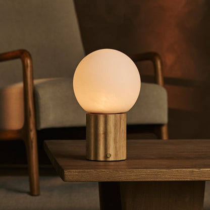 Wim Light Brown Rechargeable Table Lamp | 3 Light Colors, Modular Lampshade & Cordless