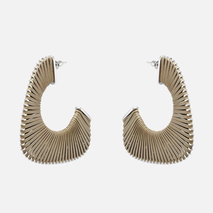 LanLivia Geweven Leather Hoops