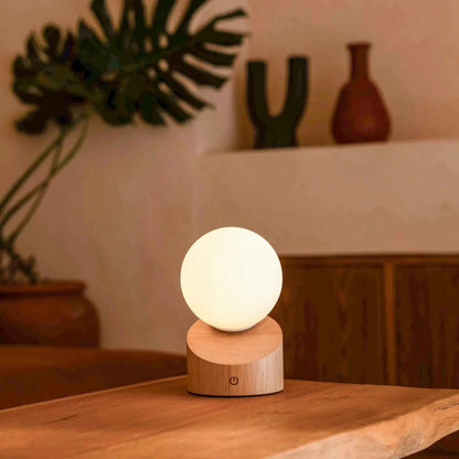 Morris lichtbruine oplaadbare lamp