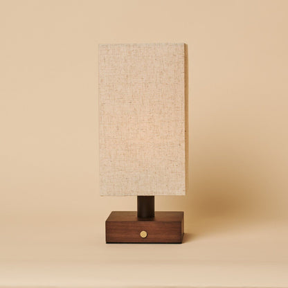 Bob Dark Brown Cordless Wooden Table Lamp | Dimmable, Rechargeable & Up 100 Hours Battery Hours