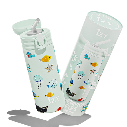 IZY Kids Thermosfles – Green Sea-Life – 350ML
