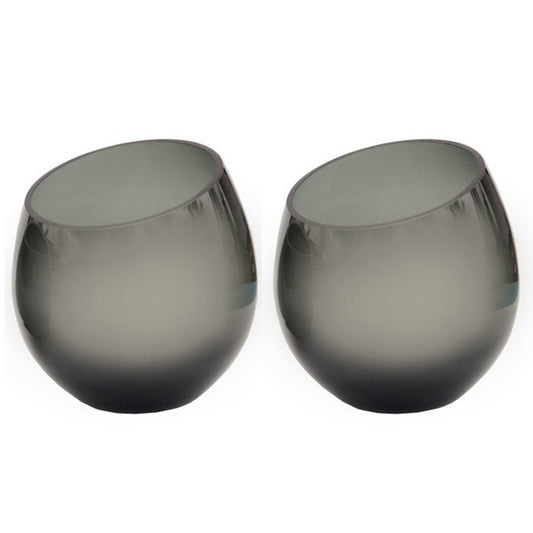 Waxinelichthouder - Moho grey (set van 2 stuks)