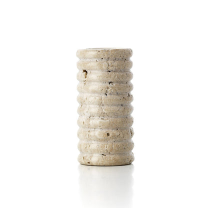 De Travertine Ripple T-Lichthouder - Beige - L