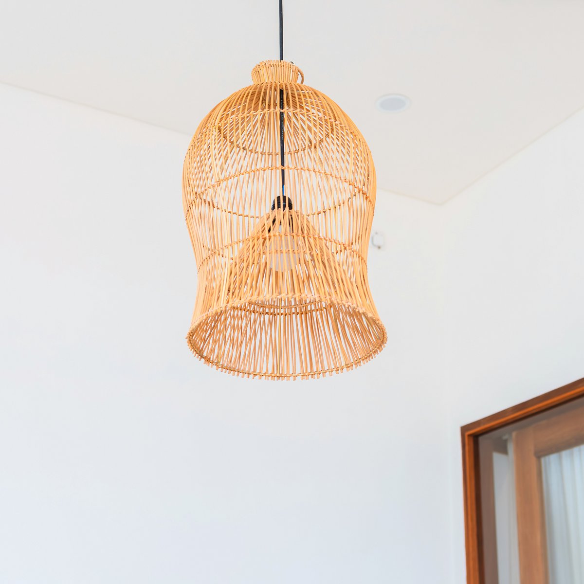 Rotan lampenkap – Boho hanglamp – plafondlamp hangend – Boho plafondlamp MAHARA (Ø35 cm) – Soeji (foto 3 van 7)