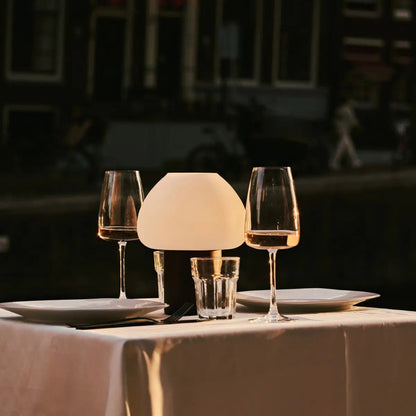 Fynn Donkerbruine Houten Oplaadbare Lamp