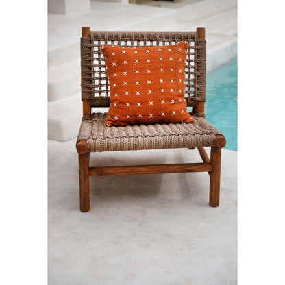 De Zillion Kiss kussenhoes - Terracotta wit