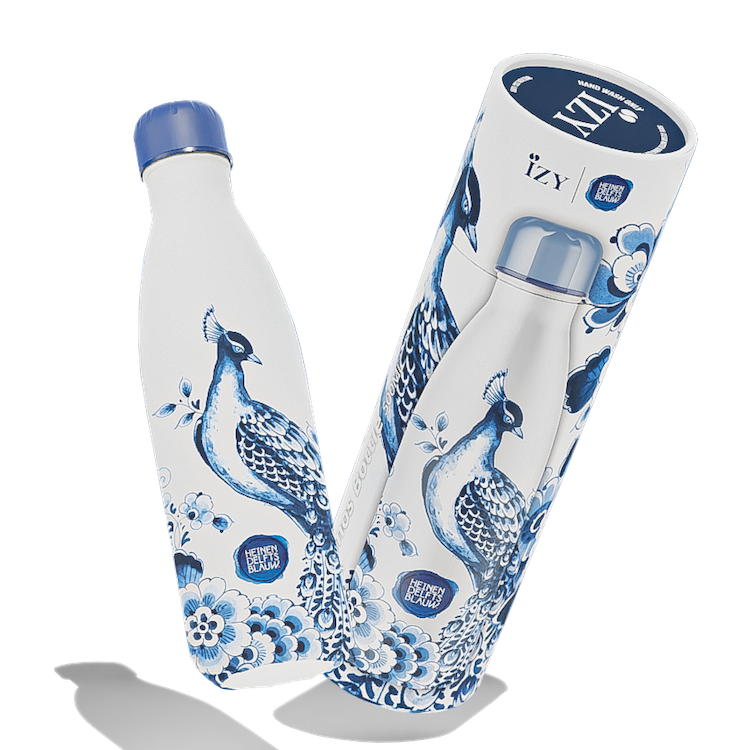 IZY Thermosfles – Heinen Delfts Blauw Peacock – 500ML