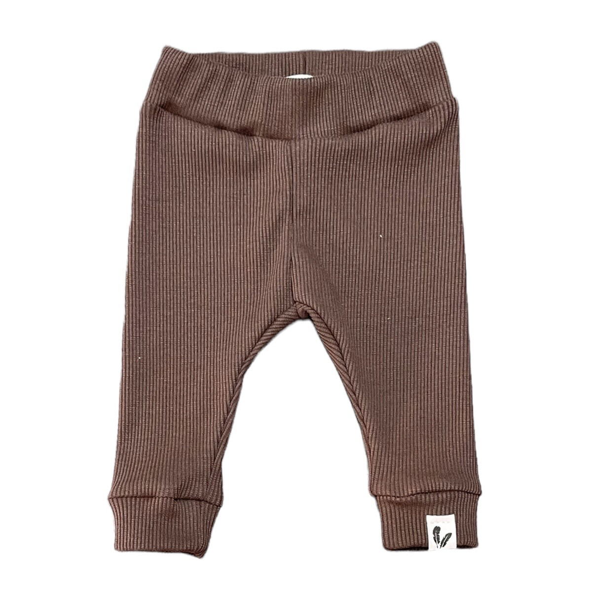 Newborn broekje rib jersey – mocha