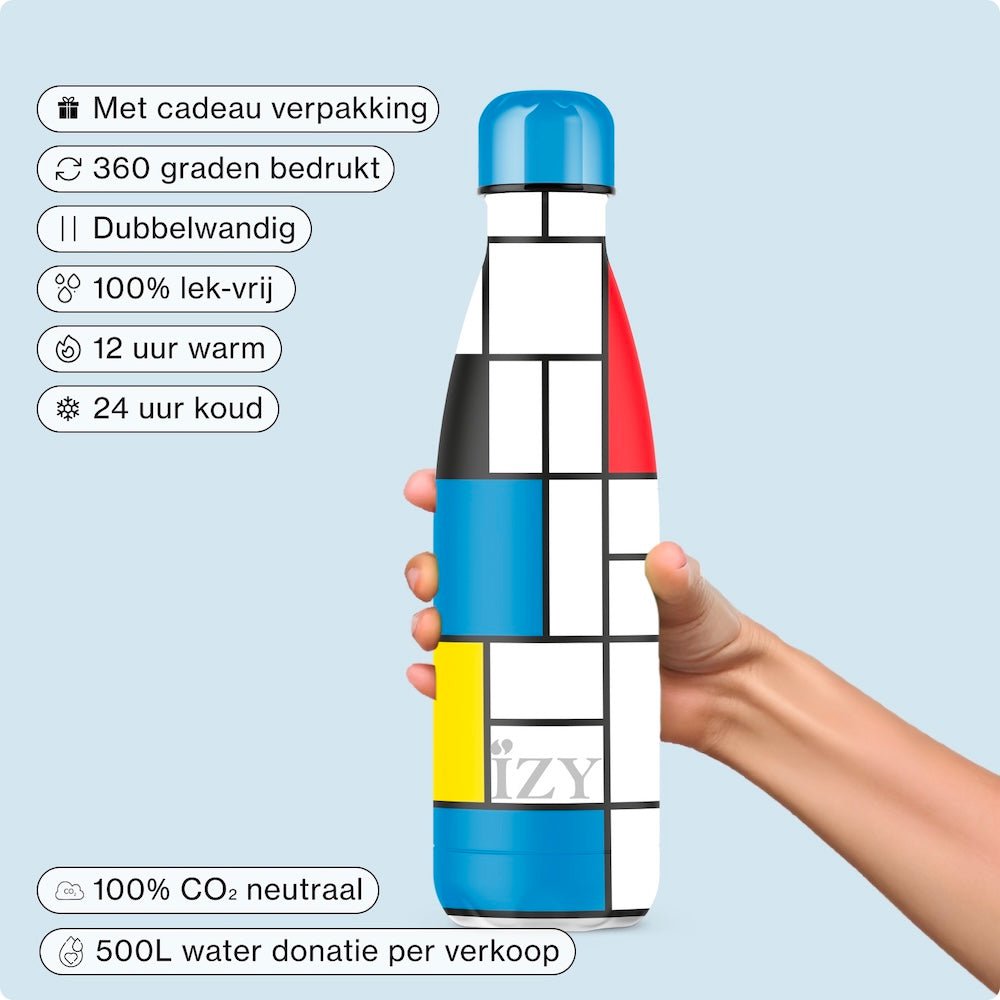 IZY Thermosfles – Composition – Piet Mondriaan – 500ML