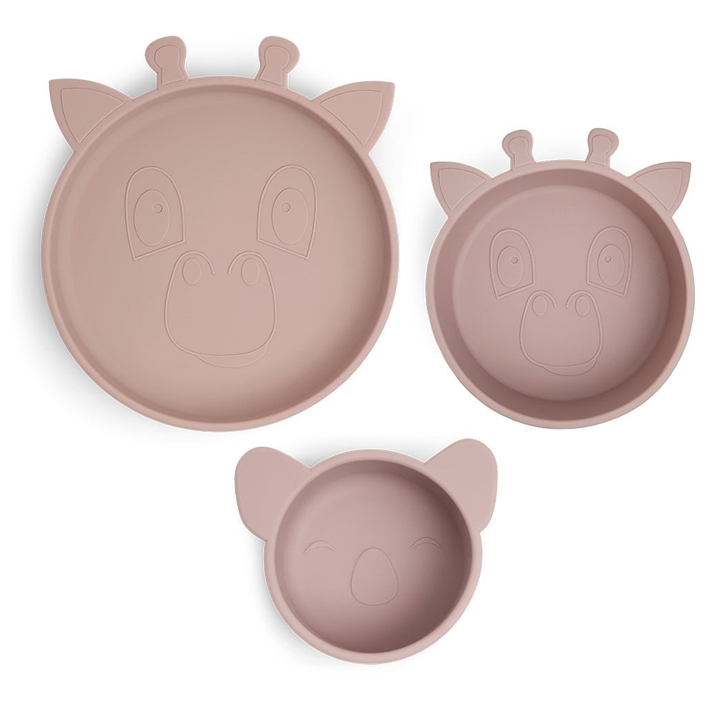 Nuuroo Benni Siliconen Dinerset 3-Pack Woodrose