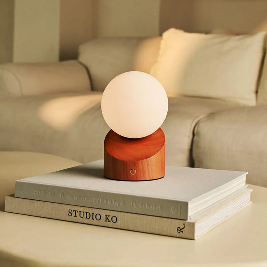 Morris kastanjebruine oplaadbare lamp – Tavellio - Amsterdam