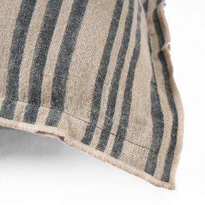 De Nordic Stripe Kussenhoes - Natuurlijk Zwart - 50x50