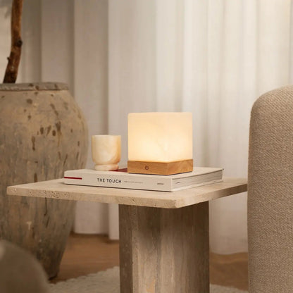 Yce Lichtbruine oplaadbare houten lamp