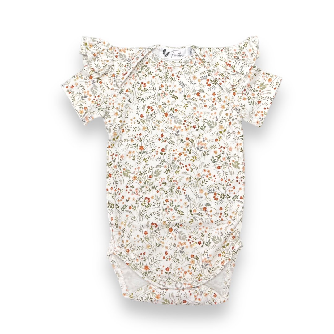 Rompertje Korte Mouw Ruffle Wild Flower