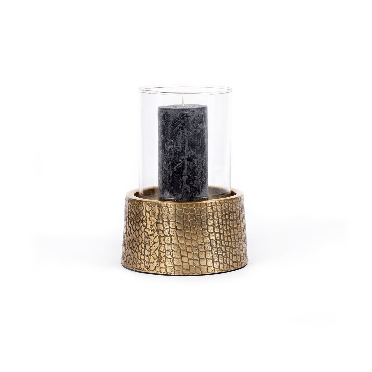 De Croco Kaarsenhouder met Glas - Messing - L – Bazar Bizar Living (foto 4 van 5)