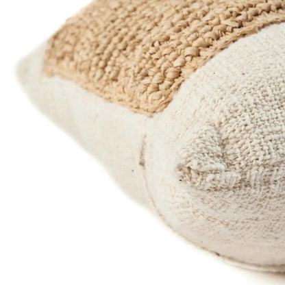 De Raffia Stempel Kussenhoes - Natuurlijk