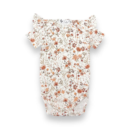 Rompertje Korte Mouw Ruffle Water Flower