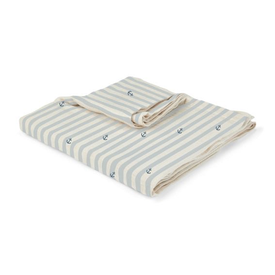 Bamboe mousseline inbakerdoeken – 2-pack – Stripe Anchor