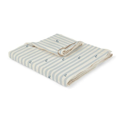 Bamboe mousseline inbakerdoeken – 2-pack – Stripe Anchor