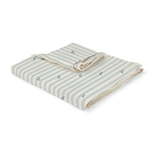 Bamboe mousseline inbakerdoeken – 2-pack – Stripe Anchor