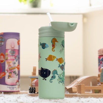 IZY Kids Thermosfles – Green Sea-Life – 350ML