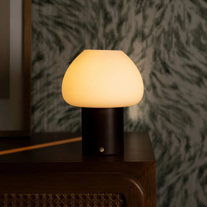 Fynn Donkerbruine Houten Oplaadbare Lamp