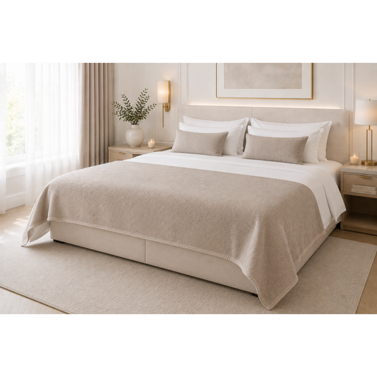 Wollen bedloper Eco Fossil - 130 x 250 cm – MoST Blankets
