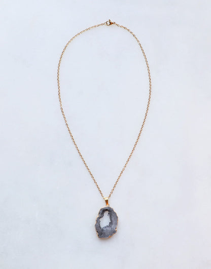 Smokey Druzy Sprinkle Ketting (S) – aarding & balans