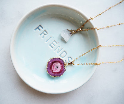 Roze Druzy Agaat Ketting – liefde & positiviteit