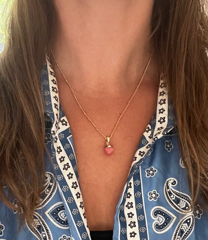 Roze Chalcedoon Ketting – rust & zachtheid