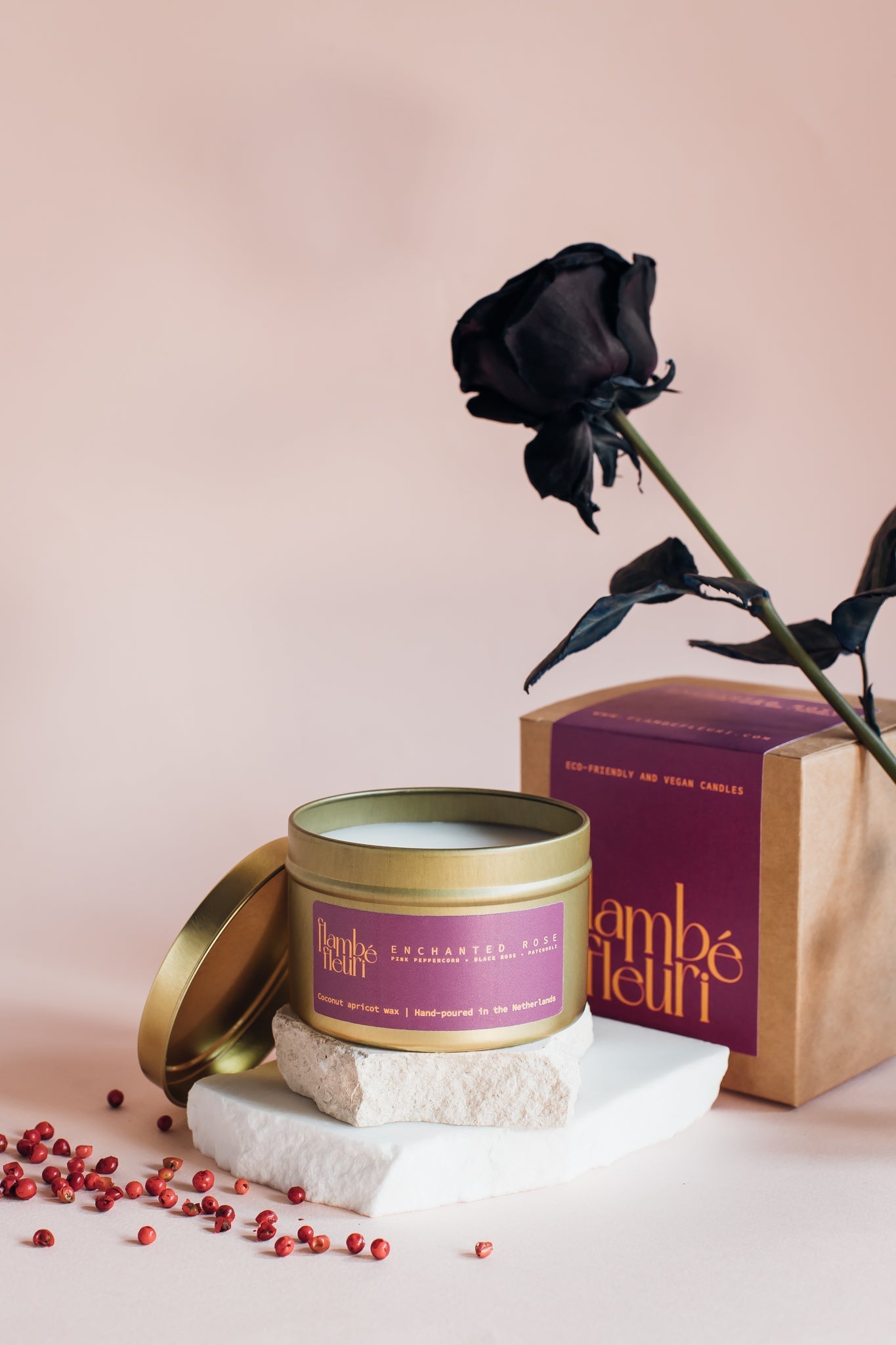 Enchanted Rose Candle – Pink Peppercorn, Black Rose & Patchouli