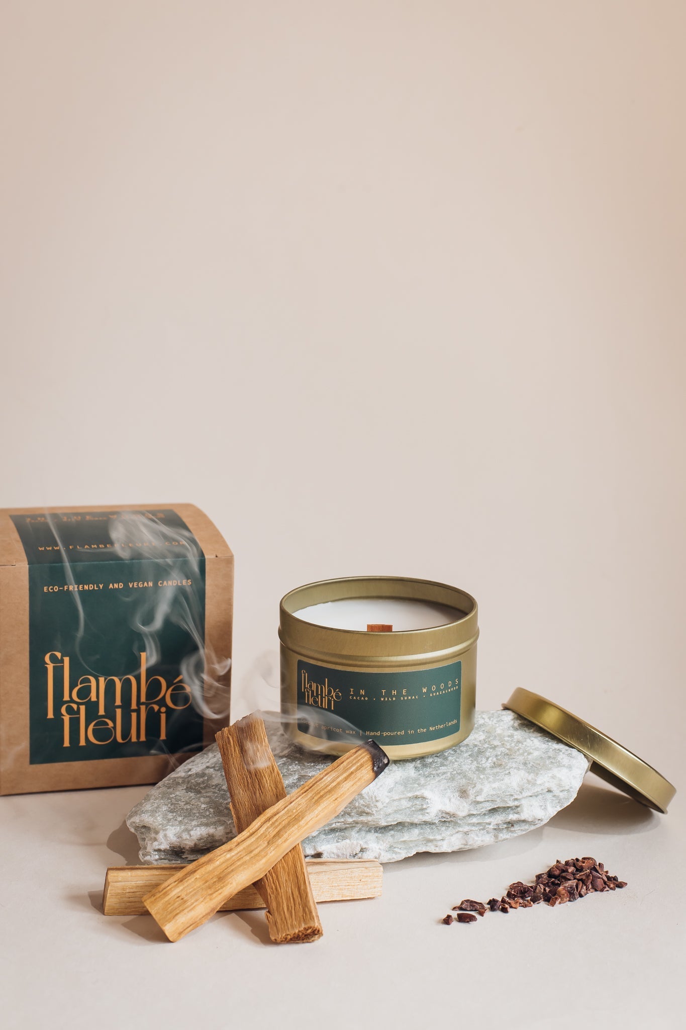 In The Woods Candle – Cacao, Wild Sumac & Guaiacwood